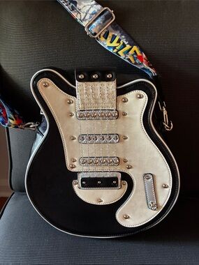 Guitar-Shaped Crossbody Bag - Women's Novelty Purse